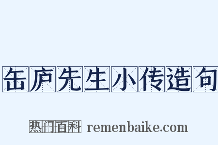 缶庐先生小传造句是什么意思的图片